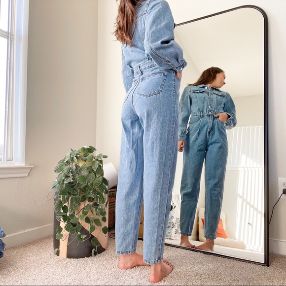 Structured Denim Jumpsuit - Picture 7 of 8